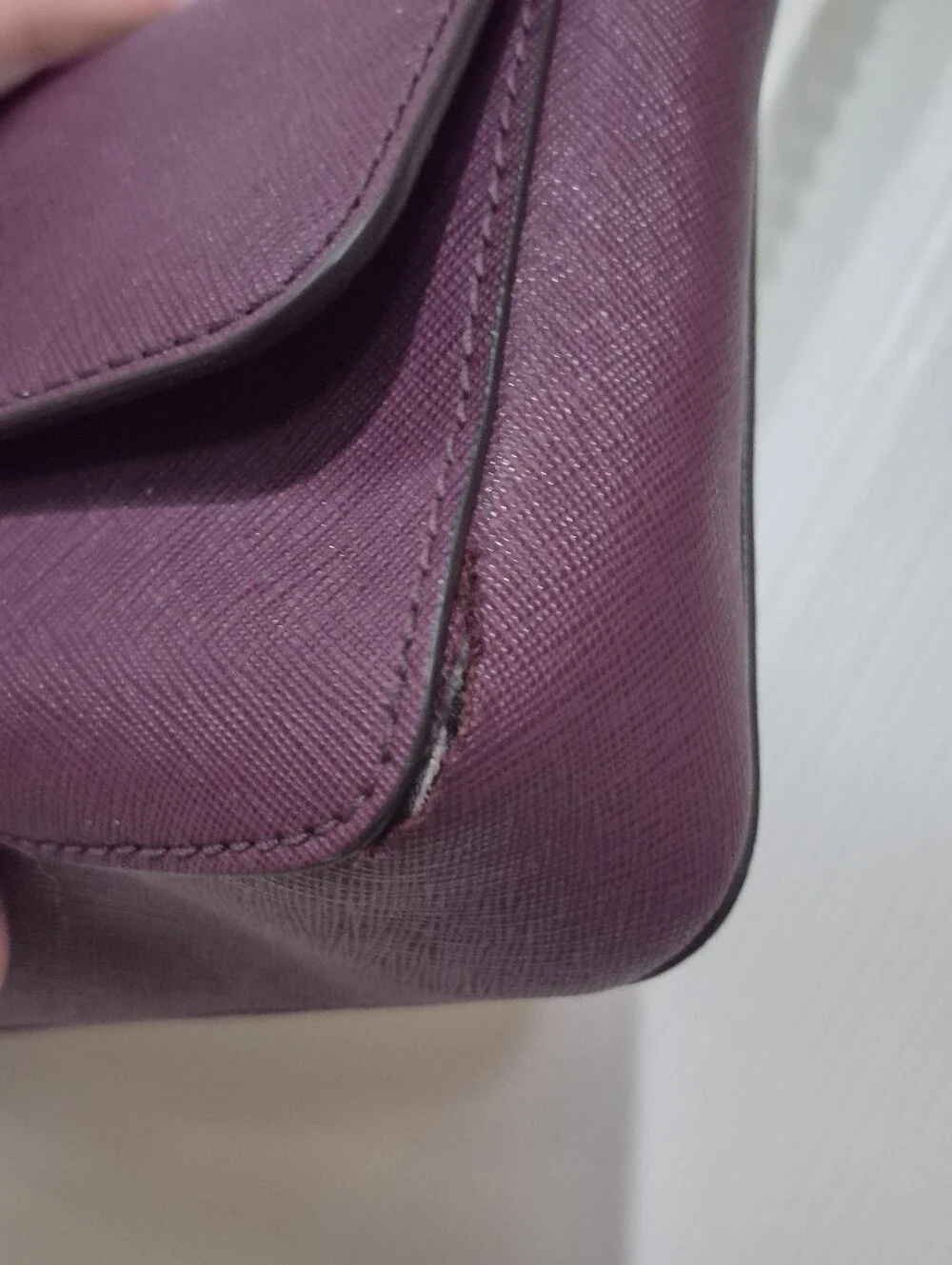 Michael Kors Tina Plum Purple Saffiano Crossbody